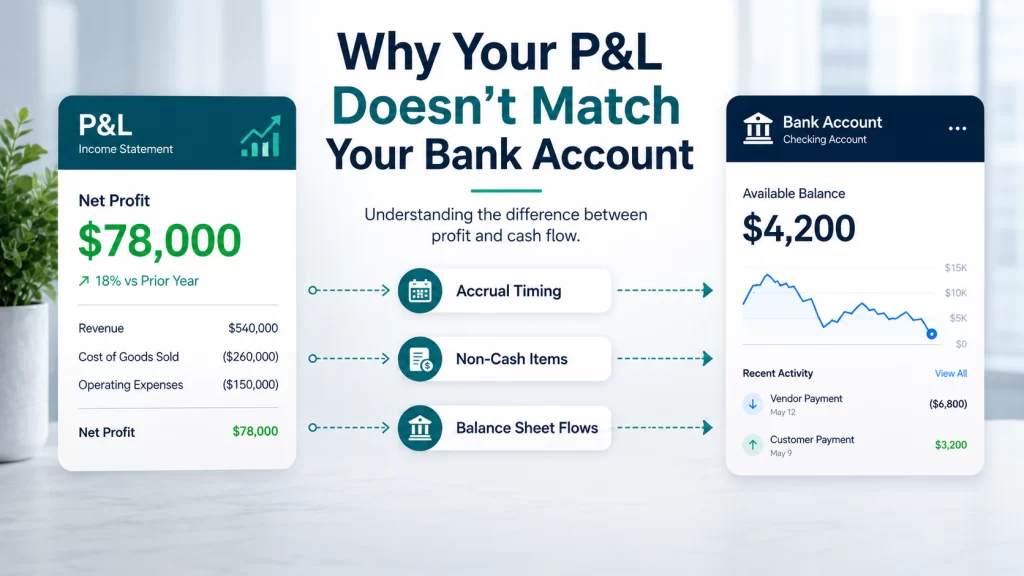 why your income statement doesn't match your bank account